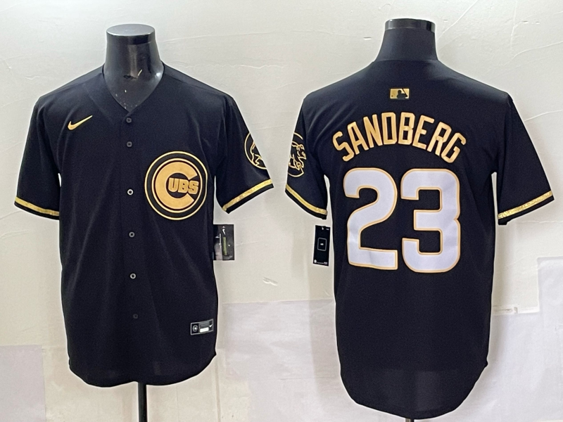 Men Chicago Cubs #23 Sandberg black Nike MLB 2025 Jersey 03->chicago cubs->MLB Jersey
